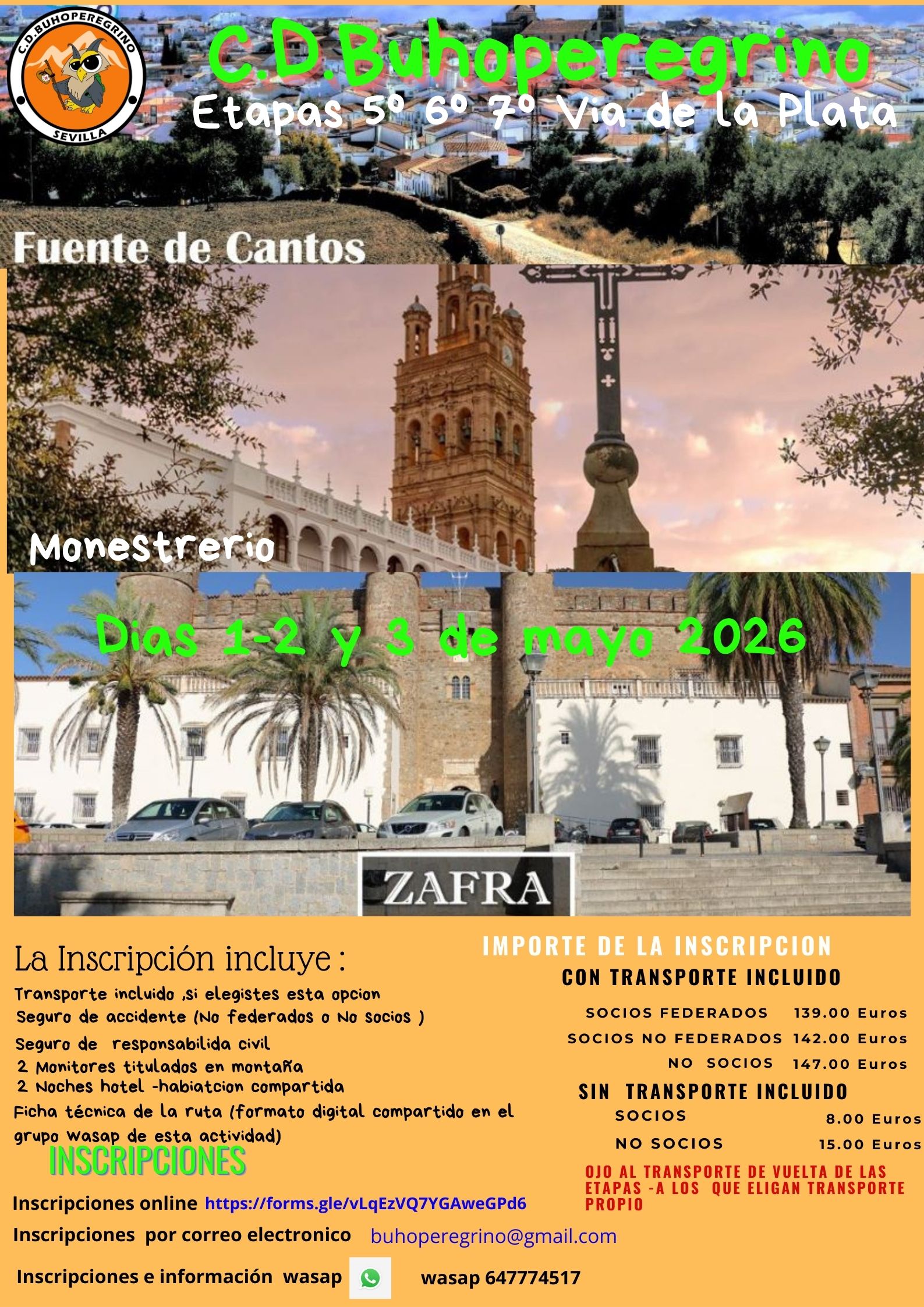 5-6-7º Etapa Camino de Santiago Via de la Plata