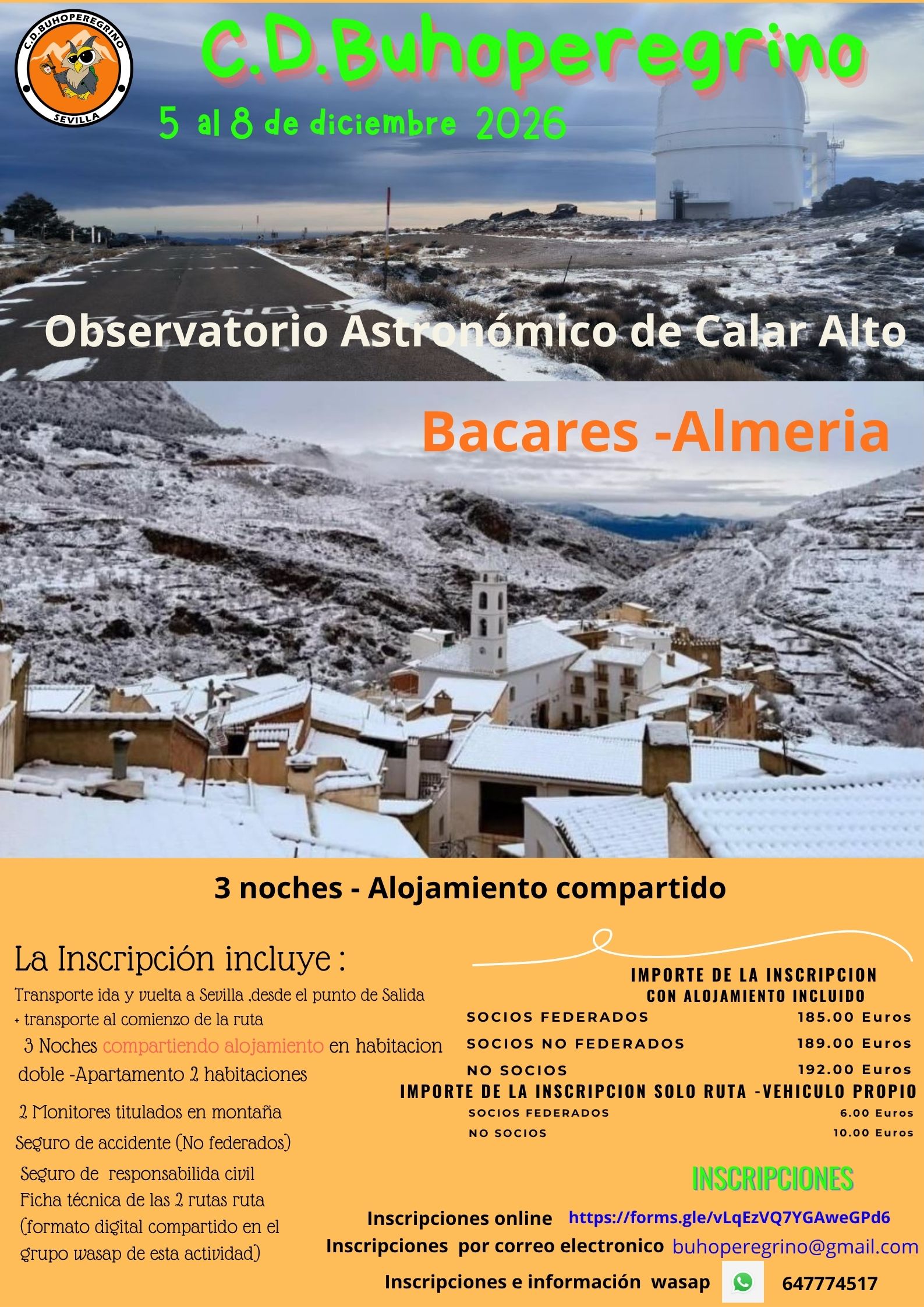 Calar Alto / Bacares         Sierra de Filabres    Valle de Almanzor